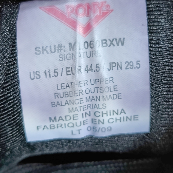 PONY x Neff Signature Mid Top Suede Sneaker Black Teal Retro Vintage Men 11.5 - Picture 9 of 9